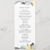 Modernes Programm für tropische Hochzeiten (Rückseite)