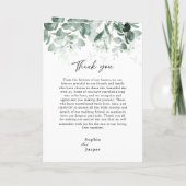 Modernes Programm für weiße Hochzeiten im Grünen (Rückseite)