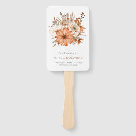 Modernes Programm "Herbst Brown Creme Florals" Fächer