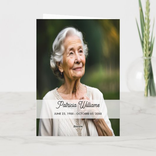 Modernes Programm zur Beerdigung von Wildblumen in (Rückseite)