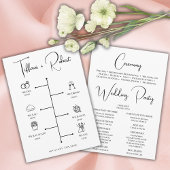 Modernes Programm zur Hochzeit der Schwarzen Kalli