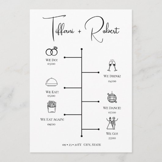 Modernes Programm zur Hochzeit der Schwarzen Kalli (Vorderseite)