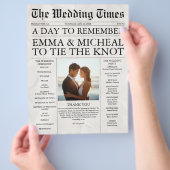 Modernes Programm zur Hochzeitzeitzeitzeitung Flyer (Hand)