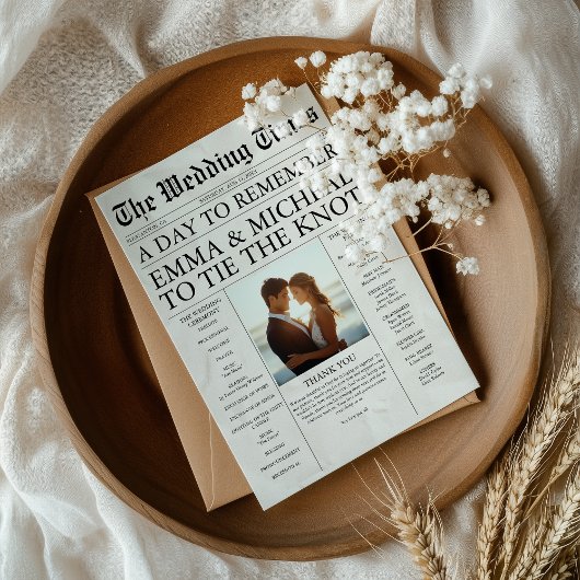 Modernes Programm zur Hochzeitzeitzeitzeitung Flyer