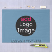 Modernes Promo Anpassbare Business Dusty Blue Wrap Seidenpapier (Handwerk)