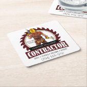 Modernes Promotion Contractor Company Rechteckiger Pappuntersetzer (angewinkelt)