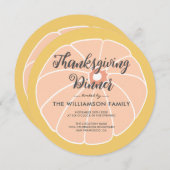 Modernes Pumpkin Erntedank Dinner Einladung (Vorne/Hinten)