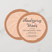 Modernes Pumpkin Erntedank Dinner Einladung (Vorne/Hinten)