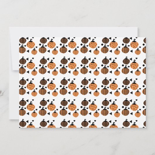 Modernes Pumpkin Fall Housewarming Party Einladung (Rückseite)