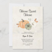 Modernes Pumpkin Housewarming Party Einladung (Vorderseite)