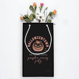 Modernes Pumpkin Orange Black Halloween-Party Kleine Geschenktüte
