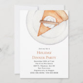 Modernes Pumpkin Pie Holiday Dinner Party  Einladung (Vorderseite)