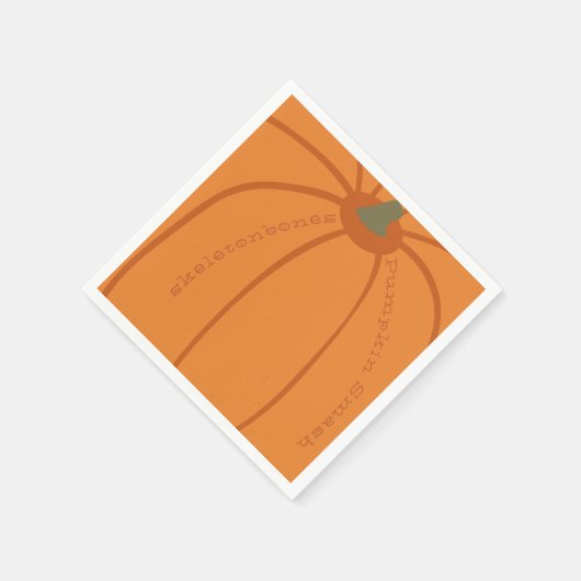 Modernes Pumpkin Smash Party Personalisiert Serviette (Ecke)