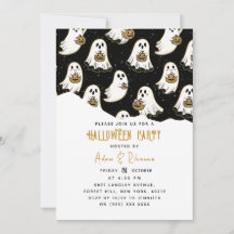 Modernes Pumpkin- und Ghost-Halloween