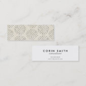 Modernes Punkt-Elfenbein u. schwarzer kleiner Mini Visitenkarte (Vorne/Hinten)