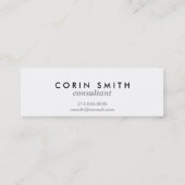 Modernes Punkt-Elfenbein u. schwarzer kleiner Mini Visitenkarte (Rückseite)