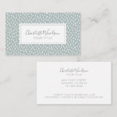 Modernes Punktmuster Beruflich Visitenkarte (Vorne/Hinten)