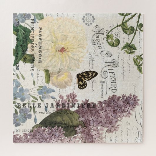 Modernes Puzzle aus Vintagem französischem Blumeng (Horizontal)