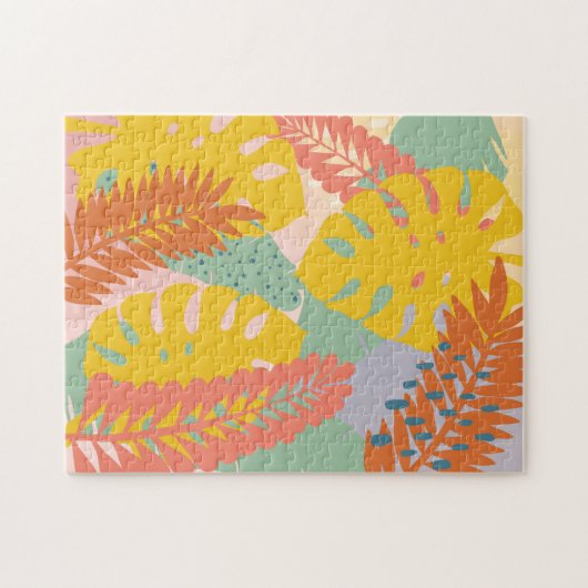 Modernes Puzzle tropischer Pflanze (Horizontal)