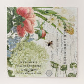 Modernes Puzzle Vintager französischer Blumengarte (Horizontal)