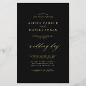 Modernes QR Code 4 Foto in einer Hochzeit Flyer (Vorne)