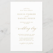 Modernes QR Code 4 Foto in einer Hochzeit Flyer (Vorne)