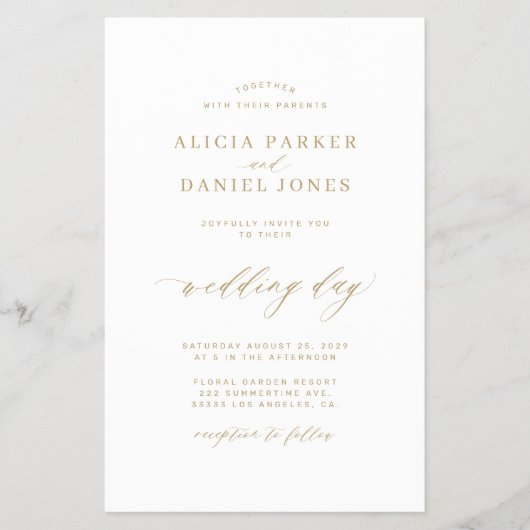 Modernes QR Code 4 Foto in einer Hochzeit Flyer (Vorne)