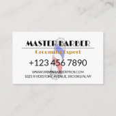 Modernes QR Code Barber Customizable Card Design Visitenkarte (Rückseite)