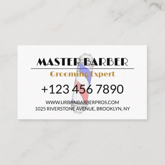 Modernes QR Code Barber Customizable Card Design Visitenkarte (Rückseite)