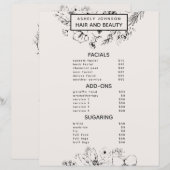 Modernes QR Code Blush Black 3 Services Wellness-C (Vorne/Hinten)