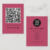 Modernes QR-Code-Business-Logo Mitteilungskarte (Vorne/Hinten)