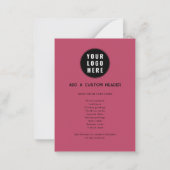 Modernes QR-Code-Business-Logo Mitteilungskarte (Rückseite)