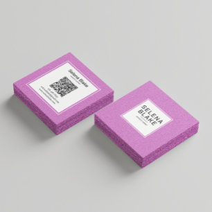 Modernes QR Code Design - elegant und Minimalistis Quadratische Visitenkarte