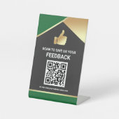 Modernes QR Code Feedback-Tabellenzeichen Sockelschild (Vorderseite)