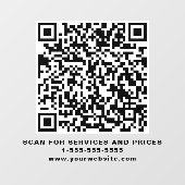 Modernes QR-Code Fensteraufkleber (Blatt)