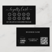 Modernes QR-Code-Firmenlogo Treuekarte (Vorne/Hinten)