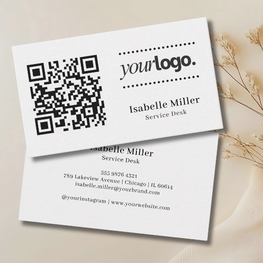 Modernes QR-Code Firmenlogo Visitenkarte