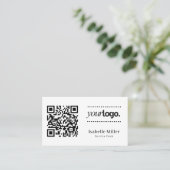 Modernes QR-Code Firmenlogo Visitenkarte (Stehend Vorderseite)