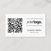 Modernes QR-Code Firmenlogo Visitenkarte (Vorderseite)