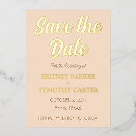 Modernes QR Code Foto Champagne Script Wedding Foi Folieneinladung