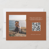 Modernes QR Code Foto Hochzeit Einladung (Rückseite)