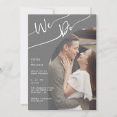 Modernes QR Code Foto Hochzeitseinladung Einladung (Vorderseite)