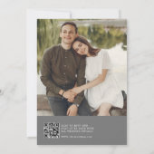 Modernes QR Code Foto Hochzeitseinladung Einladung (Rückseite)