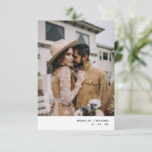 Modernes QR Code Foto Hochzeitseinladung Einladung (Stehend Vorderseite)