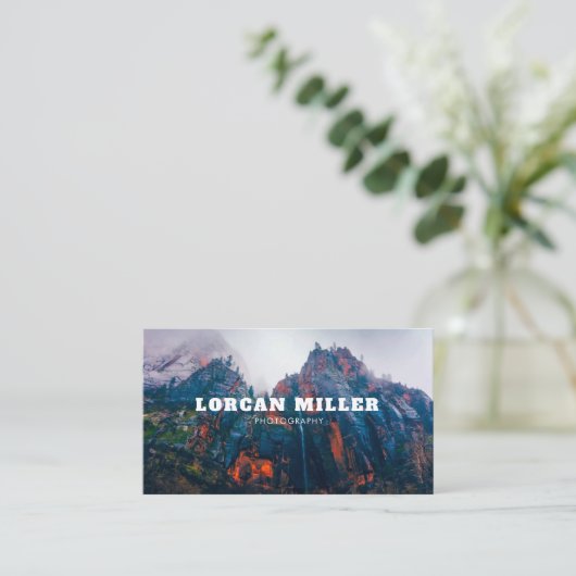 Modernes QR CODE-Foto Minimalistisch Beruflich Visitenkarte (Stehend Vorderseite)