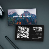 Modernes QR CODE-Foto Minimalistisch Beruflich Visitenkarte