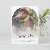 Modernes QR Code Foto UAWG Wedding Save The Date (Stehend Vorderseite)