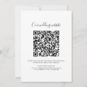 Modernes QR Code Foto UAWG Wedding Save The Date (Rückseite)