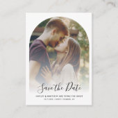 Modernes QR Code Foto UAWG Wedding Save the Date Begleitkarte (Vorderseite)
