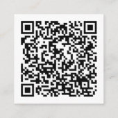 Modernes QR-Code für Minimalistische Hochzeiten Begleitkarte (Rückseite)